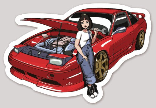 Hue with car Sticker